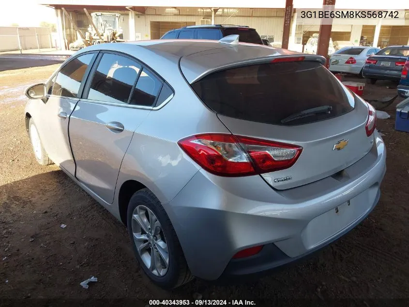 3G1BE6SM8KS568742 2019 Chevrolet Cruze Lt