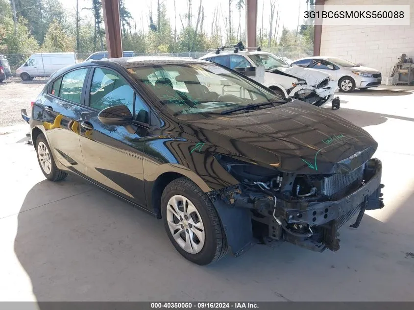 3G1BC6SM0KS560088 2019 Chevrolet Cruze Ls