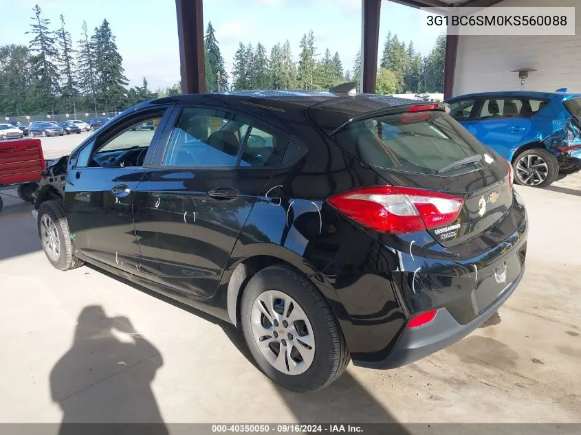 2019 Chevrolet Cruze Ls VIN: 3G1BC6SM0KS560088 Lot: 40350050