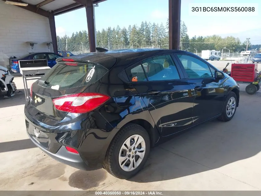 3G1BC6SM0KS560088 2019 Chevrolet Cruze Ls