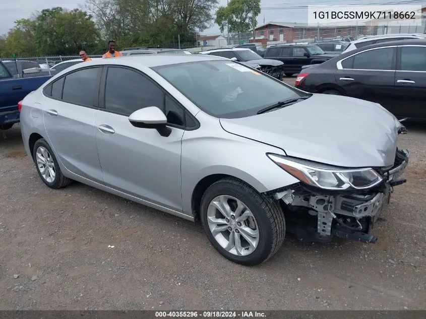 2019 Chevrolet Cruze Ls VIN: 1G1BC5SM9K7118662 Lot: 40355296