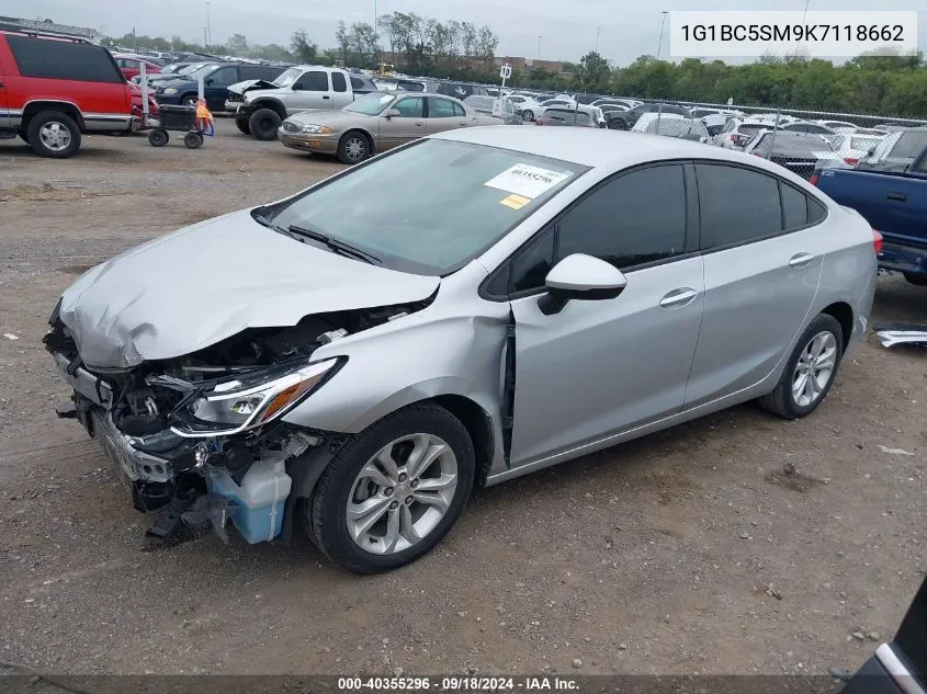 2019 Chevrolet Cruze Ls VIN: 1G1BC5SM9K7118662 Lot: 40355296