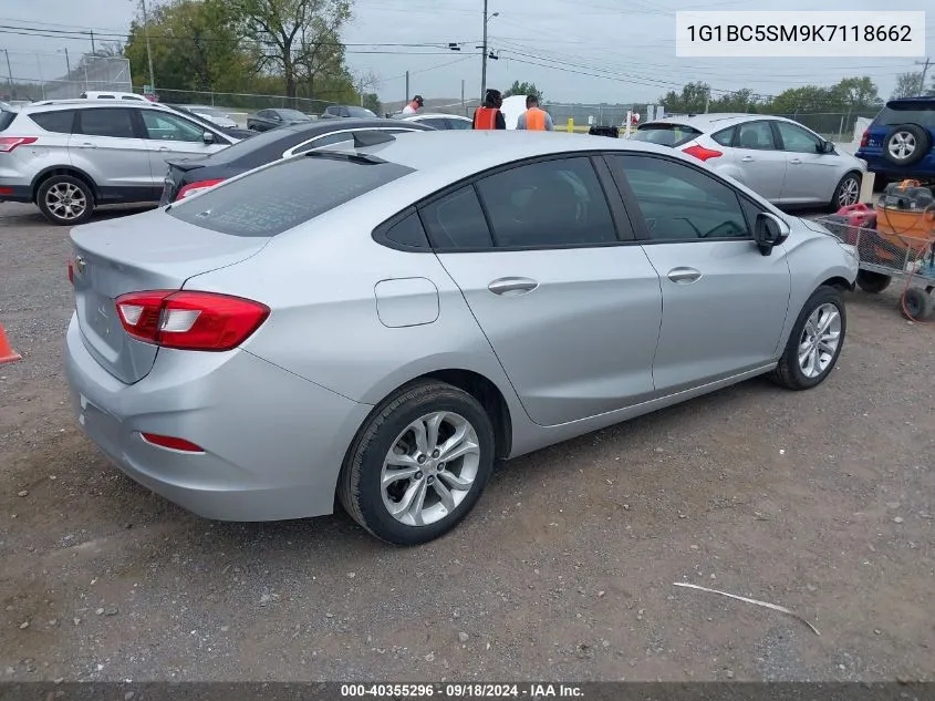 2019 Chevrolet Cruze Ls VIN: 1G1BC5SM9K7118662 Lot: 40355296