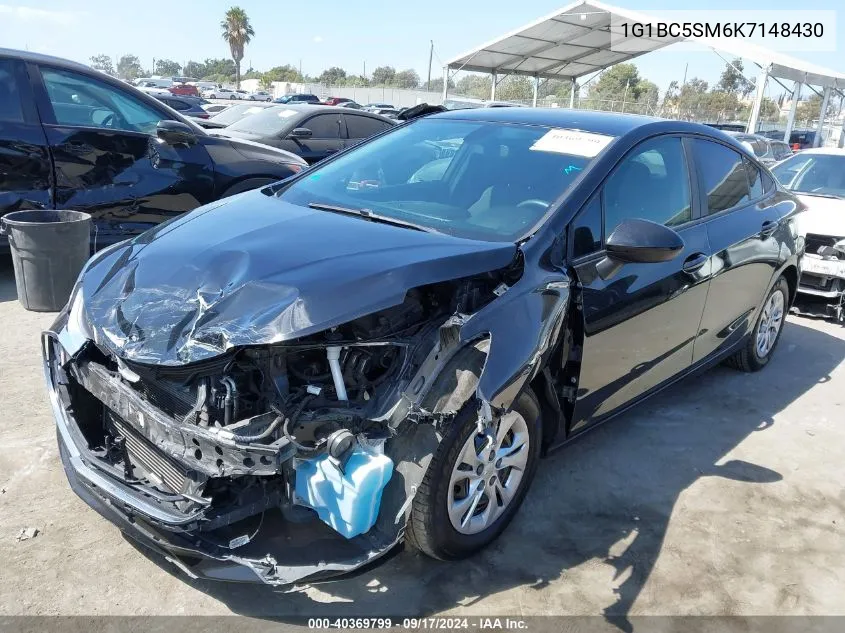 2019 Chevrolet Cruze Ls VIN: 1G1BC5SM6K7148430 Lot: 40369799