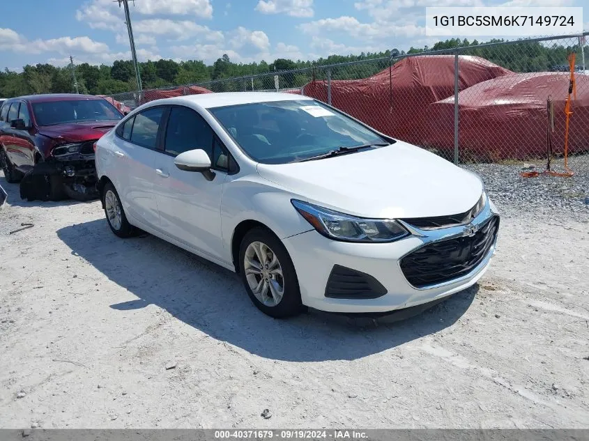 2019 Chevrolet Cruze Ls VIN: 1G1BC5SM6K7149724 Lot: 40371679