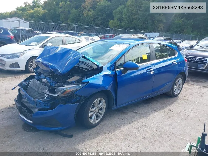 2019 Chevrolet Cruze Lt VIN: 3G1BE6SM4KS568298 Lot: 40379356