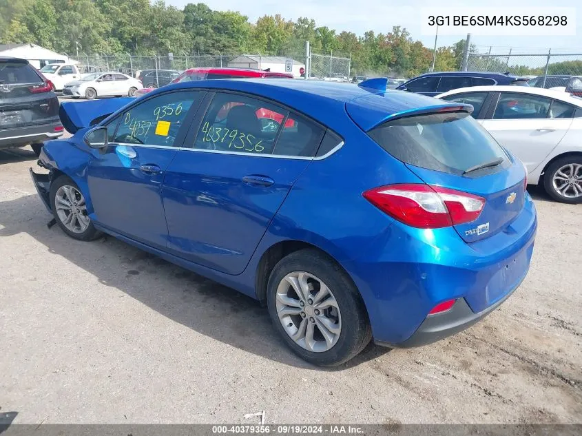 2019 Chevrolet Cruze Lt VIN: 3G1BE6SM4KS568298 Lot: 40379356