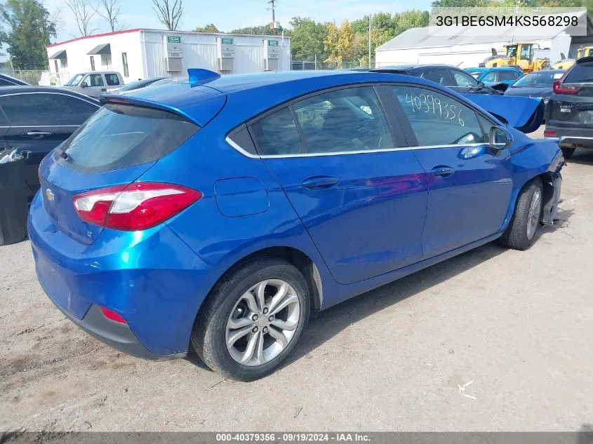 2019 Chevrolet Cruze Lt VIN: 3G1BE6SM4KS568298 Lot: 40379356