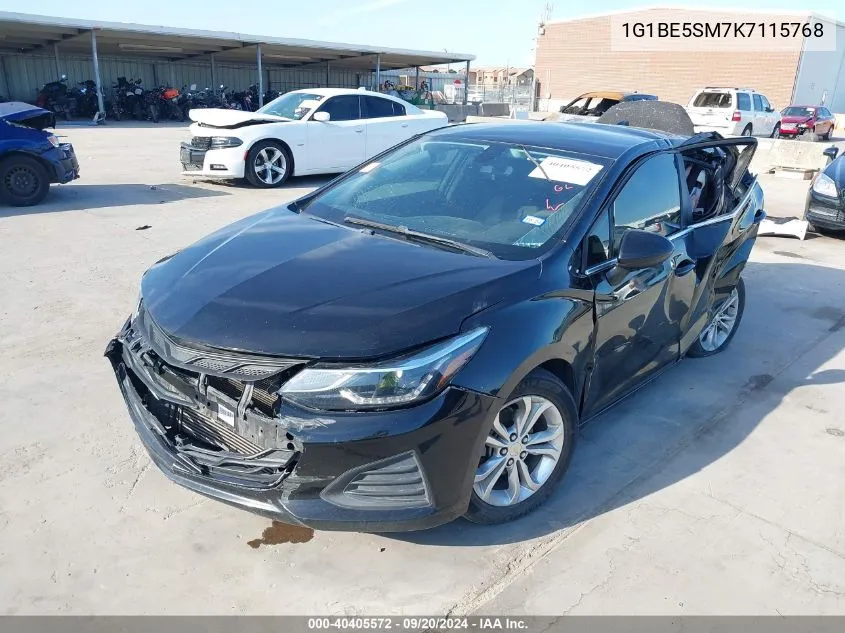 2019 Chevrolet Cruze Lt VIN: 1G1BE5SM7K7115768 Lot: 40405572