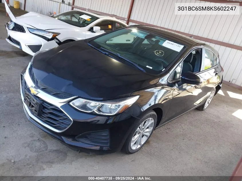 2019 Chevrolet Cruze Ls VIN: 3G1BC6SM8KS602247 Lot: 40407735