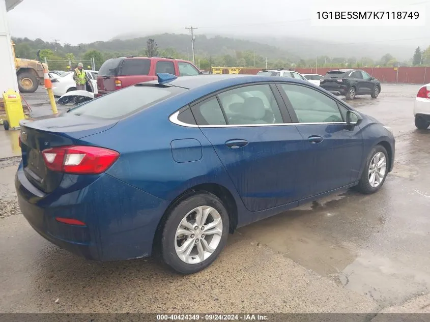 2019 Chevrolet Cruze Lt VIN: 1G1BE5SM7K7118749 Lot: 40424349