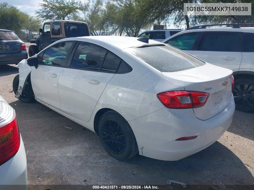 1G1BC5SMXK7149838 2019 Chevrolet Cruze Ls