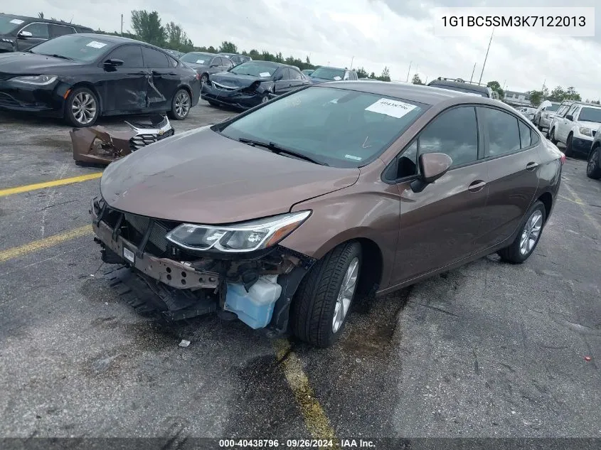 2019 Chevrolet Cruze Ls VIN: 1G1BC5SM3K7122013 Lot: 40438796