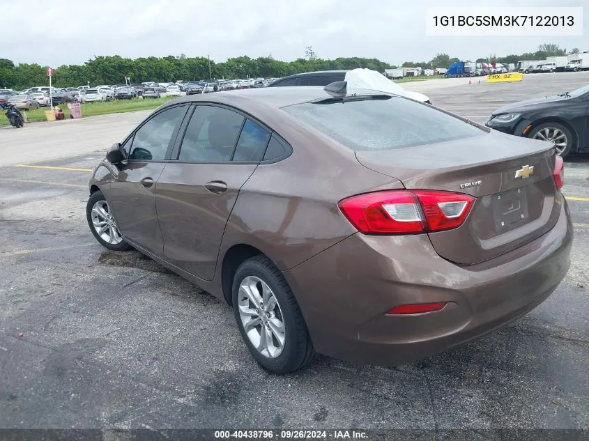 2019 Chevrolet Cruze Ls VIN: 1G1BC5SM3K7122013 Lot: 40438796