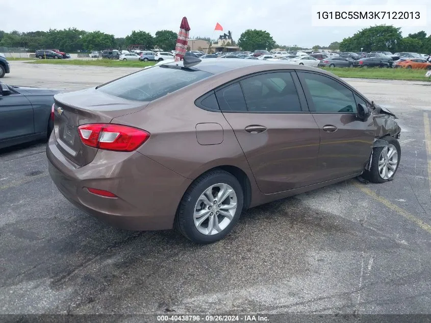 2019 Chevrolet Cruze Ls VIN: 1G1BC5SM3K7122013 Lot: 40438796