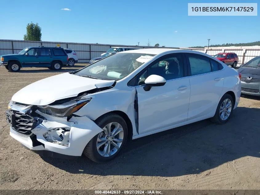 2019 Chevrolet Cruze Lt VIN: 1G1BE5SM6K7147529 Lot: 40442633