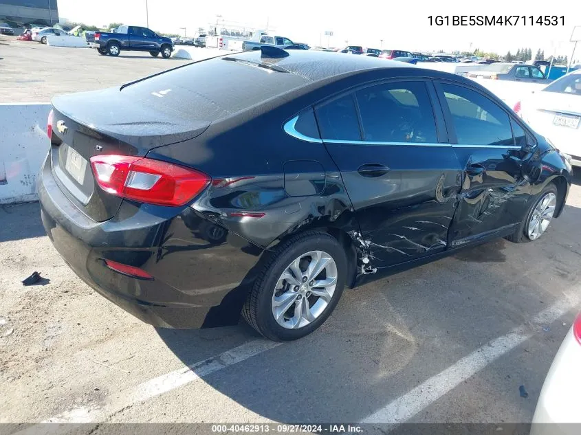 2019 Chevrolet Cruze Lt VIN: 1G1BE5SM4K7114531 Lot: 40462913