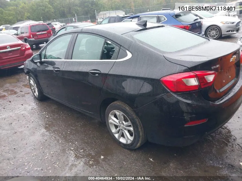 2019 Chevrolet Cruze Lt VIN: 1G1BE5SM0K7118401 Lot: 40464934