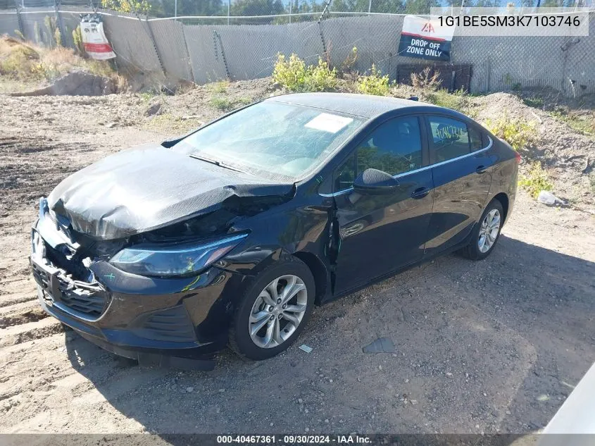 2019 Chevrolet Cruze Lt VIN: 1G1BE5SM3K7103746 Lot: 40467361