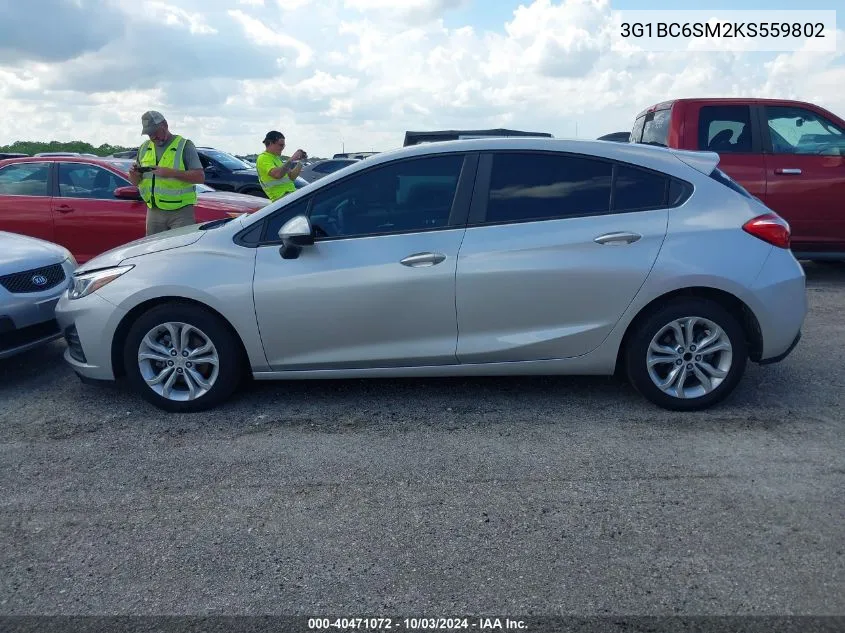 2019 Chevrolet Cruze Ls VIN: 3G1BC6SM2KS559802 Lot: 40471072