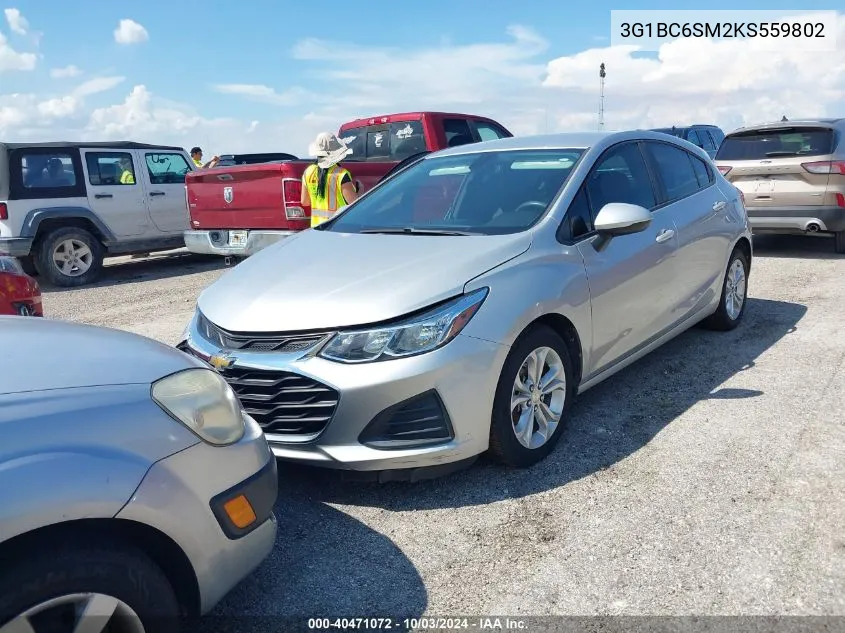 2019 Chevrolet Cruze Ls VIN: 3G1BC6SM2KS559802 Lot: 40471072