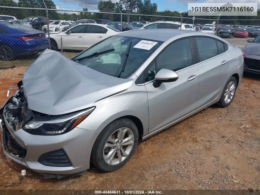 2019 Chevrolet Cruze Lt VIN: 1G1BE5SM5K7116160 Lot: 40484631