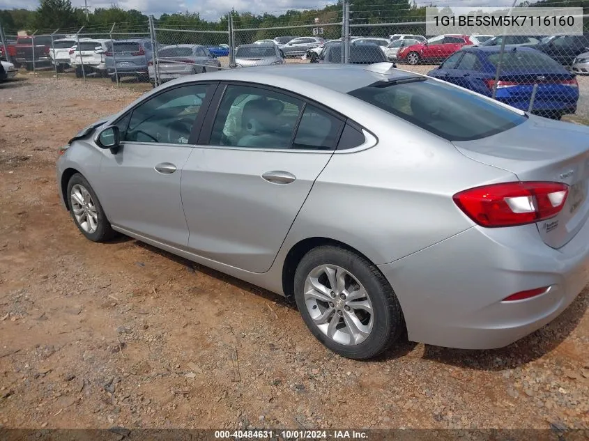 2019 Chevrolet Cruze Lt VIN: 1G1BE5SM5K7116160 Lot: 40484631