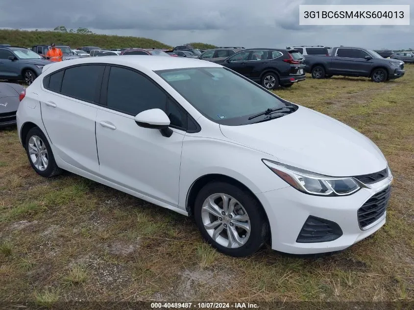 3G1BC6SM4KS604013 2019 Chevrolet Cruze Ls