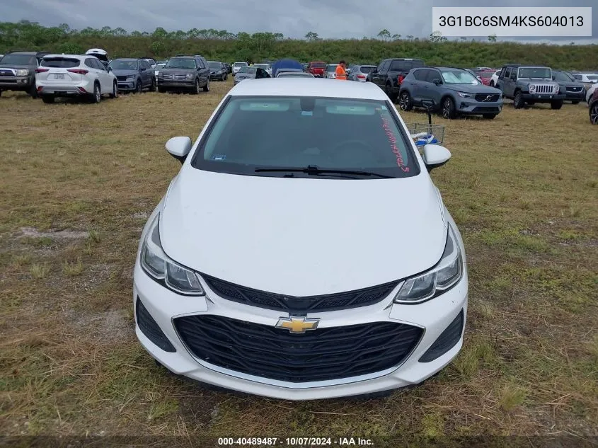 2019 Chevrolet Cruze Ls VIN: 3G1BC6SM4KS604013 Lot: 40489487