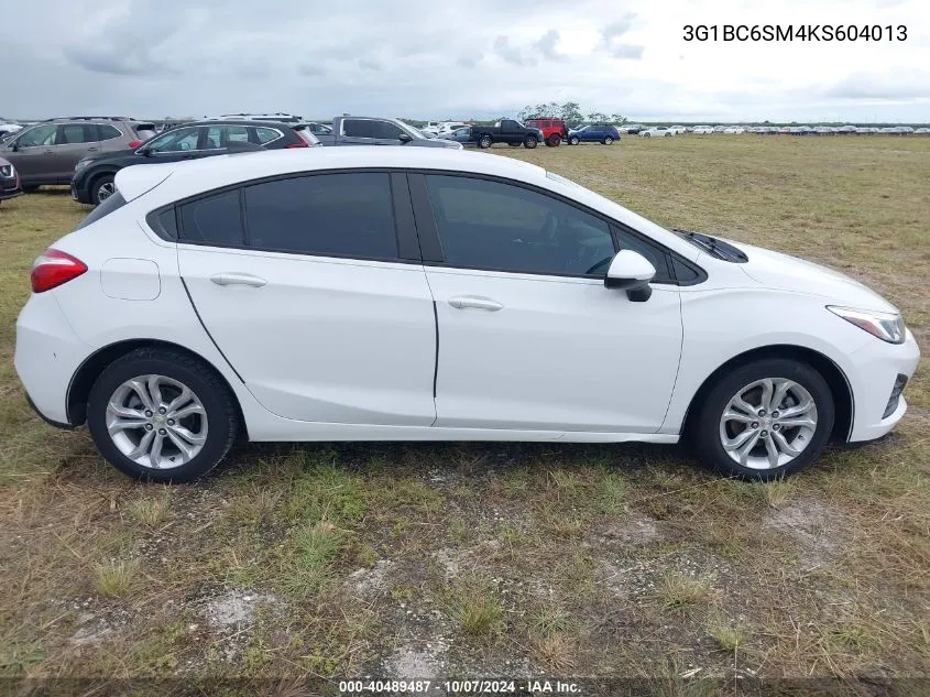 2019 Chevrolet Cruze Ls VIN: 3G1BC6SM4KS604013 Lot: 40489487