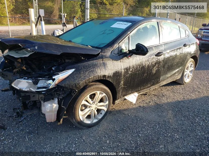 2019 Chevrolet Cruze Ls VIN: 3G1BC6SM8KS575468 Lot: 40492981