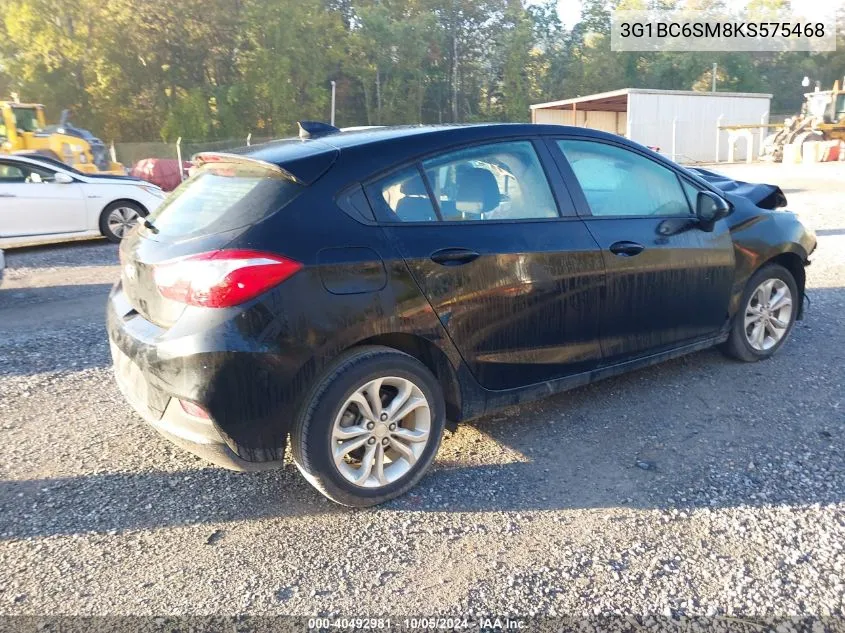 2019 Chevrolet Cruze Ls VIN: 3G1BC6SM8KS575468 Lot: 40492981