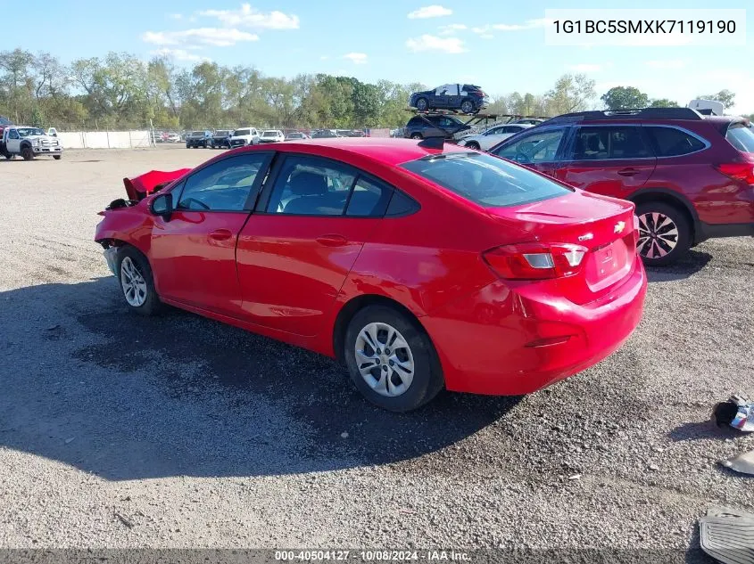 2019 Chevrolet Cruze Ls VIN: 1G1BC5SMXK7119190 Lot: 40504127