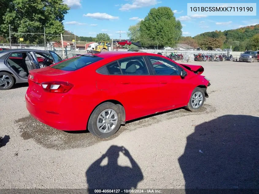 1G1BC5SMXK7119190 2019 Chevrolet Cruze Ls