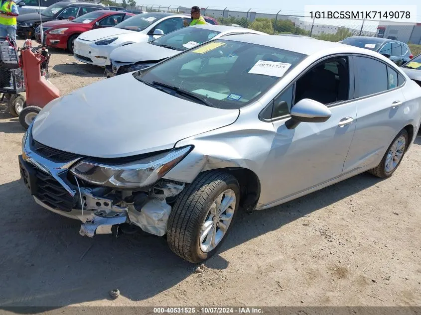 2019 Chevrolet Cruze Ls VIN: 1G1BC5SM1K7149078 Lot: 40531525