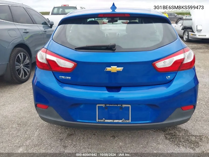 2019 Chevrolet Cruze Lt VIN: 3G1BE6SM8KS599473 Lot: 40541642