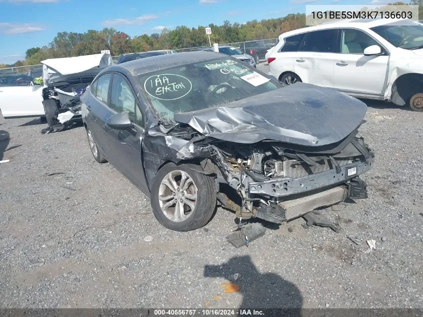 2019 Chevrolet Cruze Lt VIN: 1G1BE5SM3K7136603 Lot: 40556757