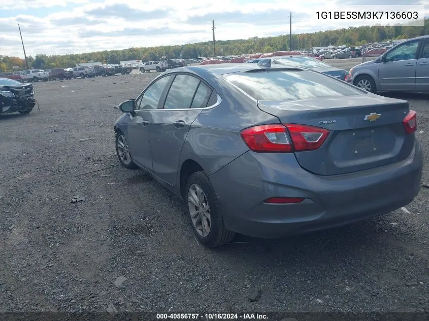 2019 Chevrolet Cruze Lt VIN: 1G1BE5SM3K7136603 Lot: 40556757