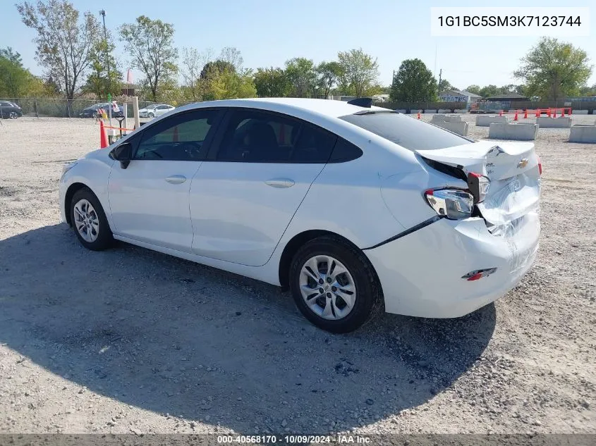 2019 Chevrolet Cruze Ls VIN: 1G1BC5SM3K7123744 Lot: 40568170