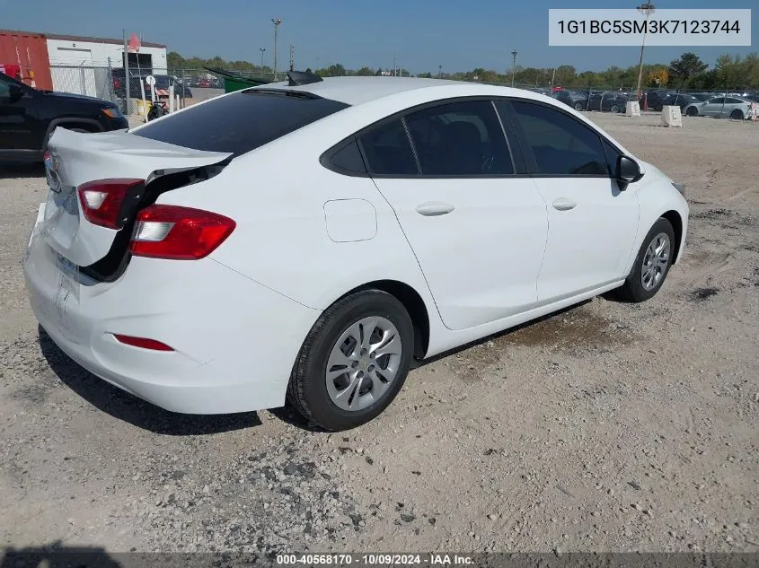 2019 Chevrolet Cruze Ls VIN: 1G1BC5SM3K7123744 Lot: 40568170