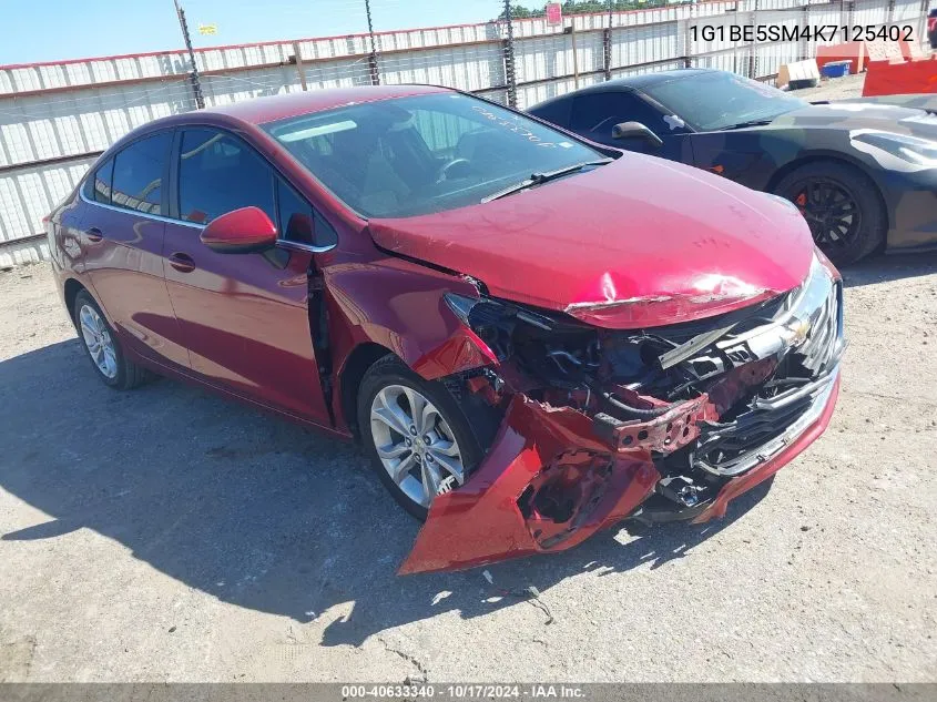 2019 Chevrolet Cruze Lt VIN: 1G1BE5SM4K7125402 Lot: 40633340