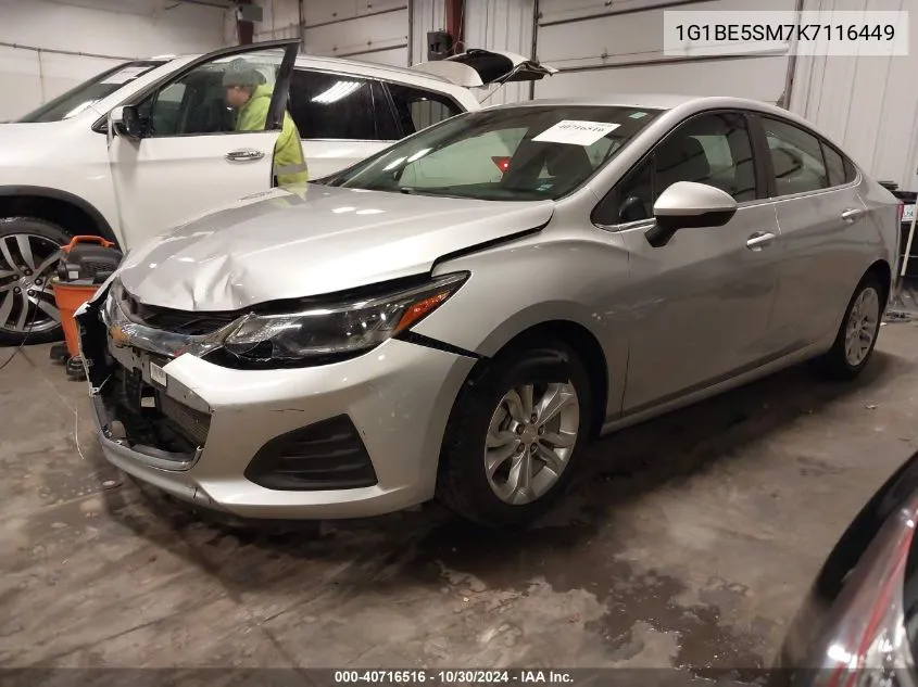 2019 Chevrolet Cruze Lt VIN: 1G1BE5SM7K7116449 Lot: 40716516