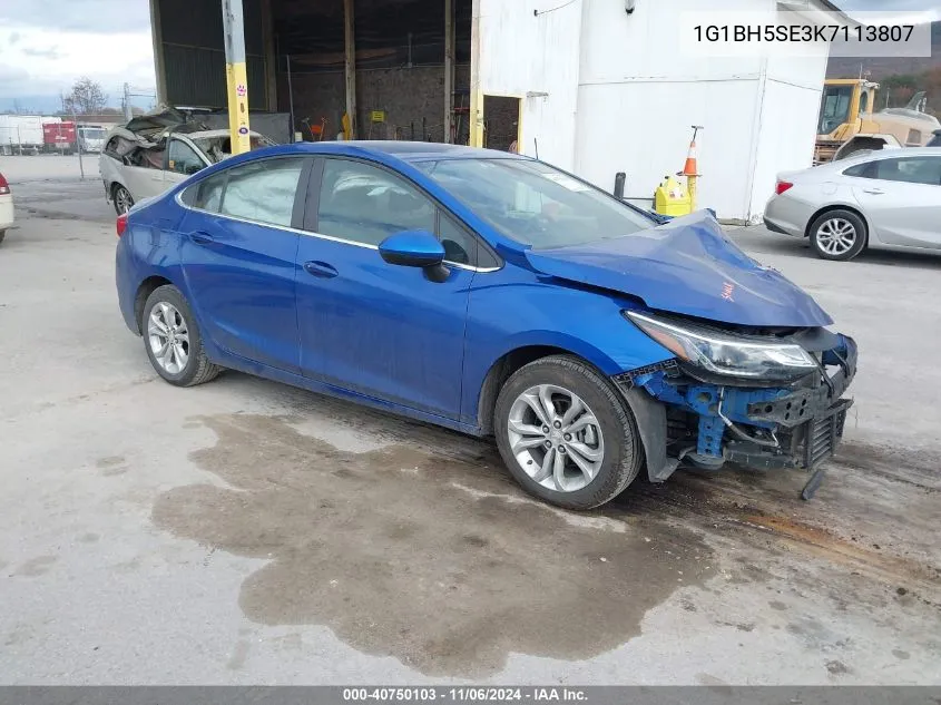 2019 Chevrolet Cruze Diesel VIN: 1G1BH5SE3K7113807 Lot: 40750103