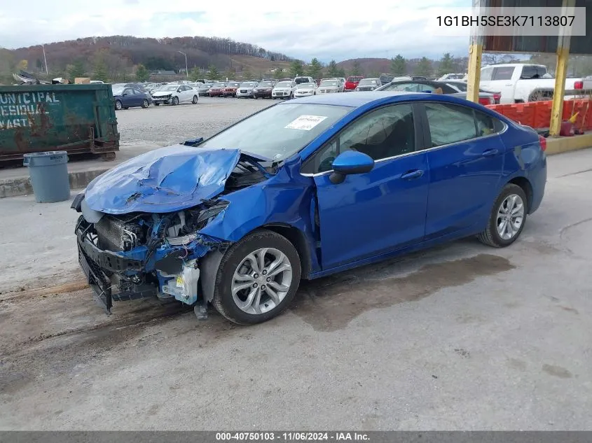 2019 Chevrolet Cruze Diesel VIN: 1G1BH5SE3K7113807 Lot: 40750103