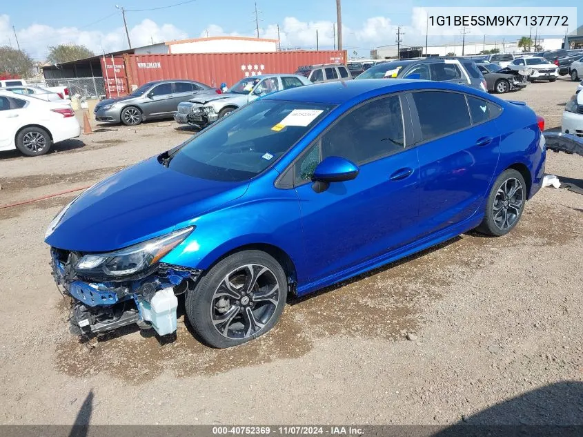 2019 Chevrolet Cruze Lt VIN: 1G1BE5SM9K7137772 Lot: 40752369