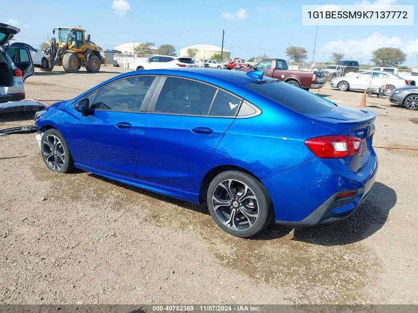 2019 Chevrolet Cruze Lt VIN: 1G1BE5SM9K7137772 Lot: 40752369