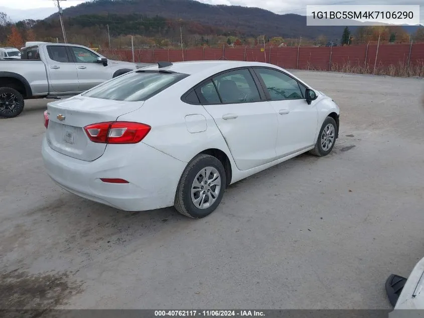 2019 Chevrolet Cruze Ls VIN: 1G1BC5SM4K7106290 Lot: 40762117