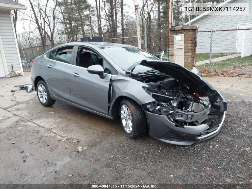 2019 Chevrolet Cruze Lt VIN: 1G1BE5SMXK7114257 Lot: 40847515