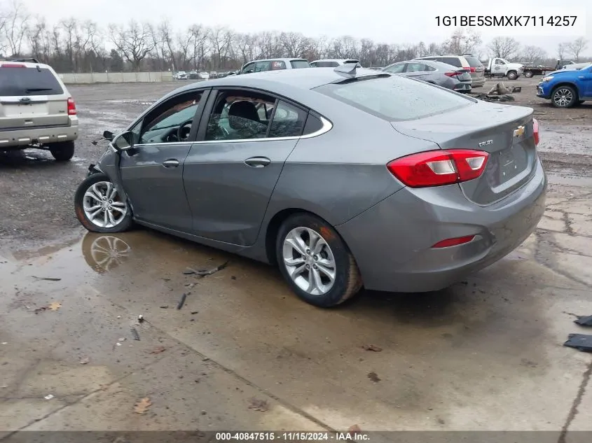 2019 Chevrolet Cruze Lt VIN: 1G1BE5SMXK7114257 Lot: 40847515