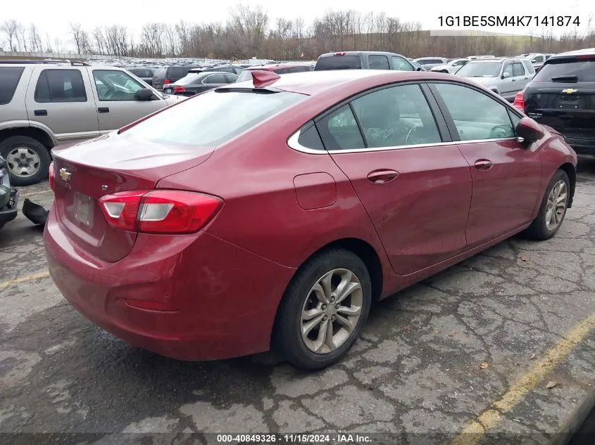 2019 Chevrolet Cruze Lt VIN: 1G1BE5SM4K7141874 Lot: 40849326